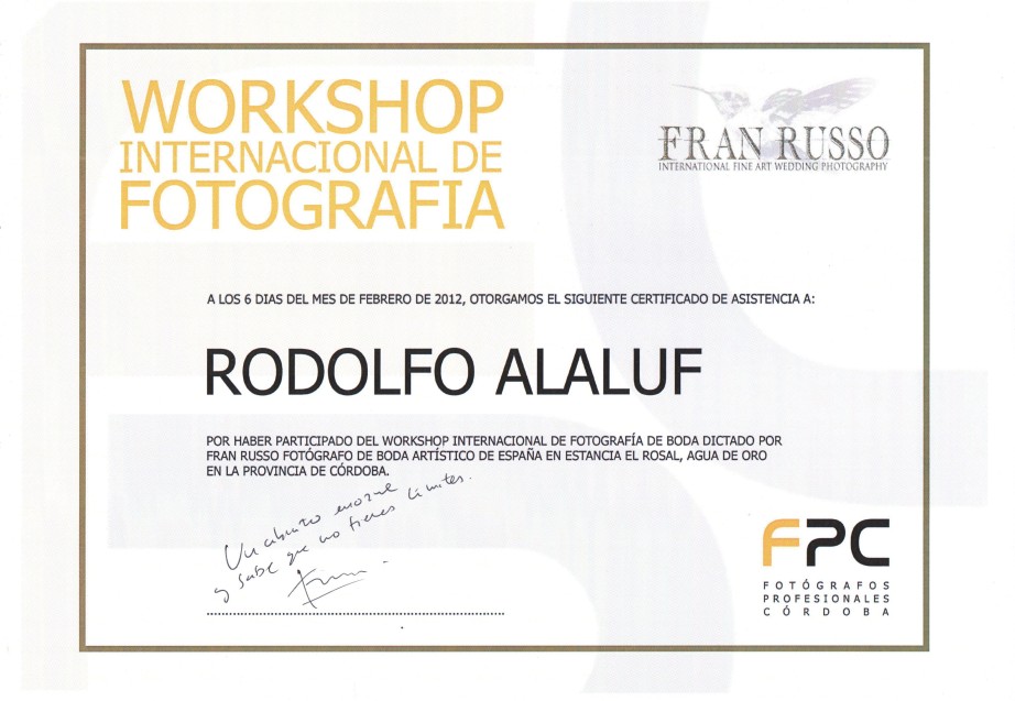 Rodolfo Alaluf Fotografía y Video – Bodas y Eventos. Córdoba – ARGENTINA http://www.alalufmultimedia.wordpress.com (0351) 153206609 Rodolfo Alaluf Wedding Video and Photography.